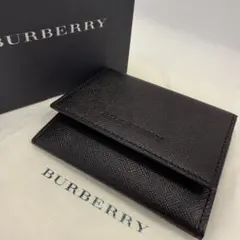 BURBERRY ブラック レザー コインケース　　小銭入れ
