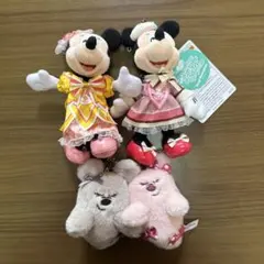 ディズニーランド ミニーマウスぬいぐるみバッジセット