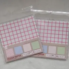 ダイソー　デザインペーパー　シンプルモチーフ　②点セット