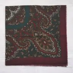 l*8様 薄手ウールの臙脂色スカーフ