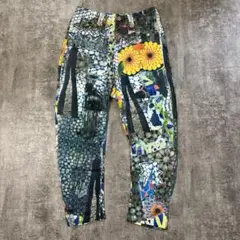 希少　monikoto モニコト　花柄　ひまわり　総柄　柄パン　日本製　カラフル