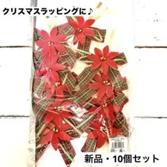 【新品】HEADS ポインセチア フルリール ワイヤータイ10個入り