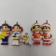 不二家 ペコちゃん ポコちゃん ペロ キーホールダー チャーム 6個セット