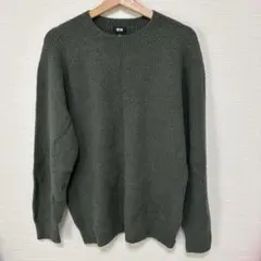 UNIQLO ユニクロ 3Dスフレヤーン　クルーネックセーター　Lサイズ
