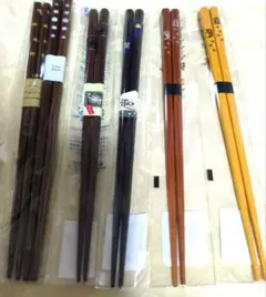 猫デザインの木製箸セット