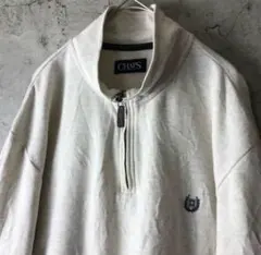 A1264古着　ハーフジップ　CHAPS ライトベージュ　90s Y2K