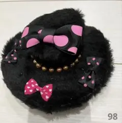 ミニハット ヘアクリップ ヘアアクセサリー 髪飾り リボン ゴスロリ 仮装