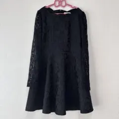 YOCO ヨーコ ワンピース 総レース 結婚式 パーティー ドレス ブラック 黒