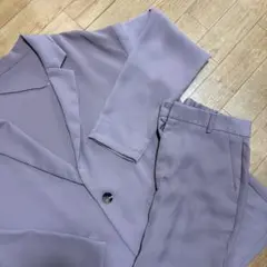 GU セットアップ　オーバーサイズ　M ピンクベージュ　ジャケット　パンツ