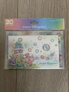 カラフルハピネス　ダッフィー&フレンズ　ポストカード クリアホルダー　カード