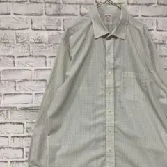 ブルックスブラザーズ長袖シャツ！ホワイトブラックチェックL 0318