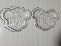 ミッキー ミニー ガラス皿 2点セット