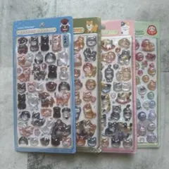 新作和柄 4枚 ボンボンドロップシール ダルマ 柴犬 和猫 和犬 正規品