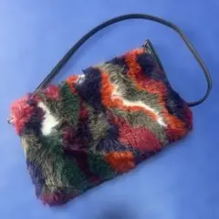 多色ファーショルダーバッグ