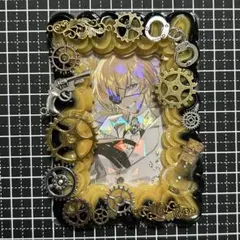 ①ホイップデコトレカケース　黄色×黒　硬質ケース
