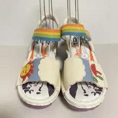 【美品】エスタシオン ESTACION 本革サンダル アシンメトリー Lのサムネイル