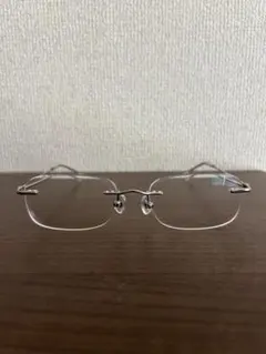 JINS Rimless ジンズ リムレスメガネ シルバー　度付き