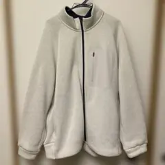 ホワイト フリースジャケット 4XL