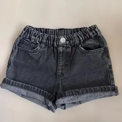【超美品】デニムショートパンツ 120 ブラック グレー