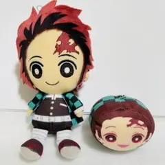 鬼滅の刃 竈門炭治郎 Chibiぬいぐるみ マスコット　2点