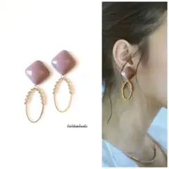 【No.360】ハンドメイド　ピアス　イヤリング　上品　大人可愛い　キラキラ