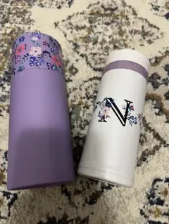 Afternoon Tea 水筒 花柄 パープル ホワイト　イニシャル　Nのサムネイル