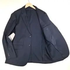 ユニクロ　感動ジャケット　洗えるストレッチ　スリムフィット　ブラック　XL