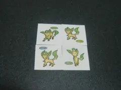 リーフィア　４枚セット　ポケモン　デコキャラシール　第一パン