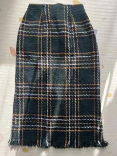 snidel ダークグリーン チェック柄 タイトスカート