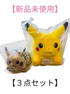 【3点セット】ポケモン はじまりのピカチュウ＆おかえり！ピカチュウ ぬいぐるみ