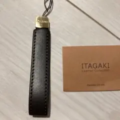ITAGAKI レザーキーホルダー ダークブラウン