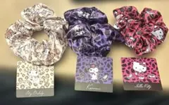 新品タグ付き　ハローキティー　シュシュ　マイメロ　クロミ　3個セット　ヒョウ柄