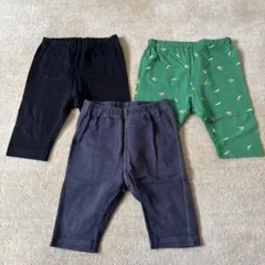 ユニクロBABY 7分丈レギンス　80cm 3枚セット