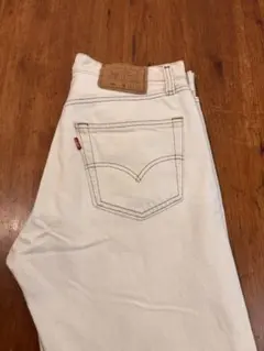 vintage Levi's 501 USA製　ボタンフライ　ホワイトデニム