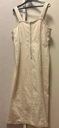 アイボリー デニム風 キャミワンピース