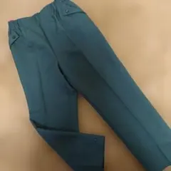 ダークグリーン ゴム入りカジュアルパンツM