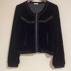 axes femme 黒ベロアブルゾンのサムネイル