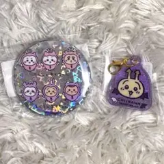 新品未開封　ちいかわ てんし♡あくま ミニアクリルチャーム　缶バッジ　うさぎ