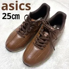 ASICS アシックス 未使用級 黒 レザースニーカー 25㎝ WIDEのサムネイル
