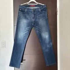 ユニクロ　プレミアムデニム　ジーンズ W34 加工ジーンズ　色落ち抜群 美品