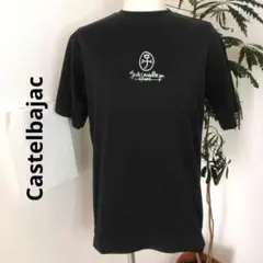 【カステルバジャック】ロゴ刺繍 Tシャツ 黒 Y2K ストリート 古着のサムネイル