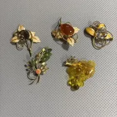 ヴィンテージ ブローチ 5点セット