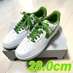 新品　ナイキメンズスニーカー　ナイキエアフォース1 ホワイト緑　28.0cm