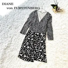 DIANE von FURSTENBERG ラップワンピース　シルク100 M