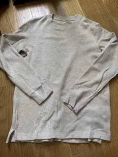 UNIQLO ユニクロ　長袖ワッフル　Tシャツ　Sサイズ　ベージュ
