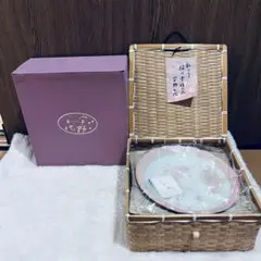 宇野千代 桜柄 波型皿5枚 陶器 和食器 春色 パステル 花柄 かご箱入り