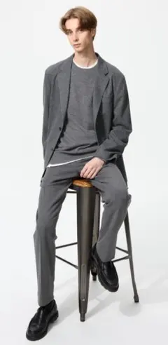 ◆新品◆【UNIQLO】ウォームスマートパンツ ダークグレー 73