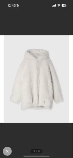 Frenach poodle furフードジャケットフードボアコート