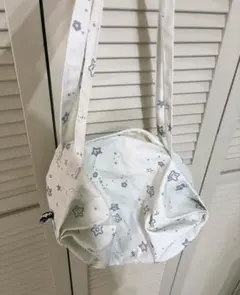 ミナペルホネン プールバッグ run run run 巾着袋 ブルー グレー