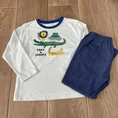 動物プリント 長袖パジャマ 110